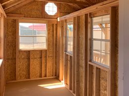 Side Porch Utility Shed Interior